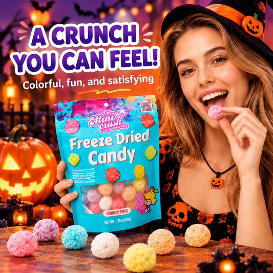 MiniCrush Freeze-Dried Fruity Candy Puffs – 2 × 1.76 oz Bags