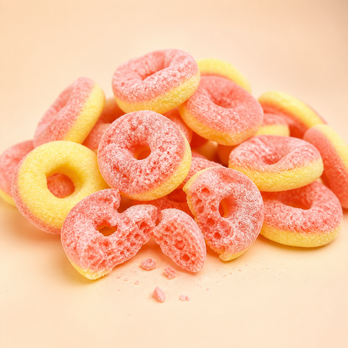 MiniCrush Freeze-Dried Peach Ring Candy – 2 × 1.76 oz Bags