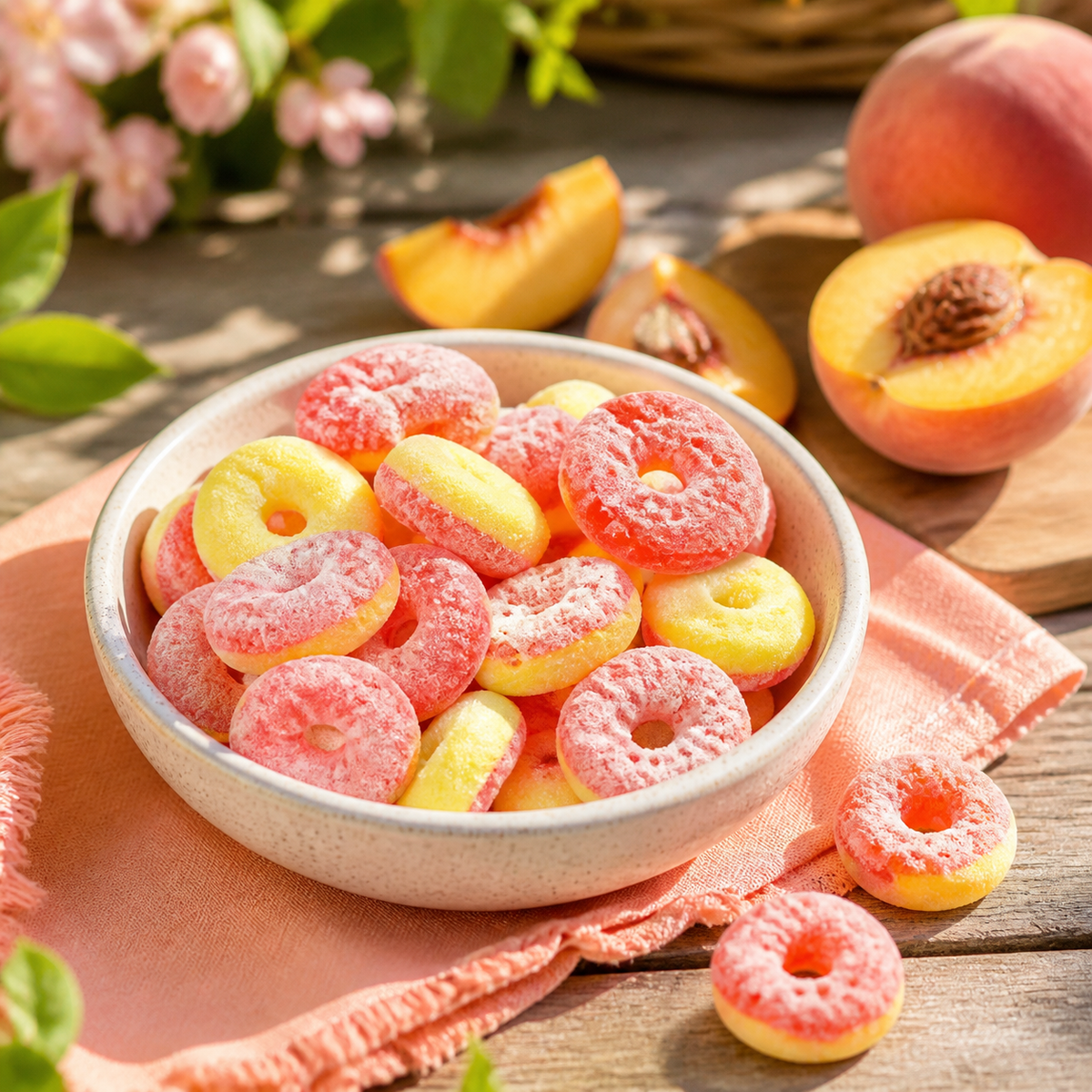 MiniCrush Freeze-Dried Peach Ring Candy – 2 × 1.76 oz Bags
