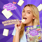 Minicrush Freeze Dried Vanilla Ice Cream Bites, Extra Crunchy Melt-in-Your-Mouth Ice Cream Snack, Resealable Box Pack, 50g