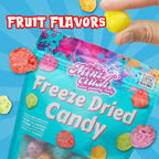 Minicrush Freeze Dried Mini Puffs Candy, Sweet Crunchy Melt-in-Your-Mouth Snack, Resealable Bag