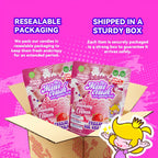 Minicrush Freeze Dried Strawberry Ice Cream Bites, No-Melt Crunchy Creamy Ice Cream Snack, Shelf-Stable Treat for Travel, Camping, and Lunchboxes