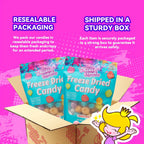 Minicrush Freeze Dried Mini Puffs Candy, Sweet Crunchy Melt-in-Your-Mouth Snack, Resealable Bag