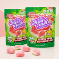 MiniCrush freeze-dried watermelon candy in two 1.76 oz resealable bags