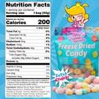 Minicrush Freeze Dried Mini Puffs Candy, Sweet Crunchy Melt-in-Your-Mouth Snack, Resealable Bag