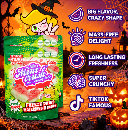 MiniCrush Freeze-Dried Watermelon Candy – 2 × 1.76 oz Bags