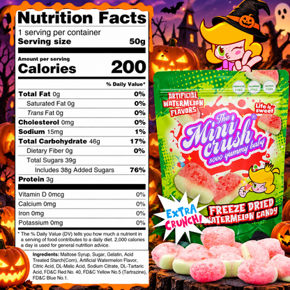 MiniCrush Freeze-Dried Watermelon Candy – 2 × 1.76 oz Bags
