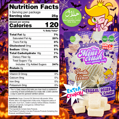 MiniCrush Freeze-Dried Vanilla Ice Cream Candy – 2 × 0.88 oz Bags