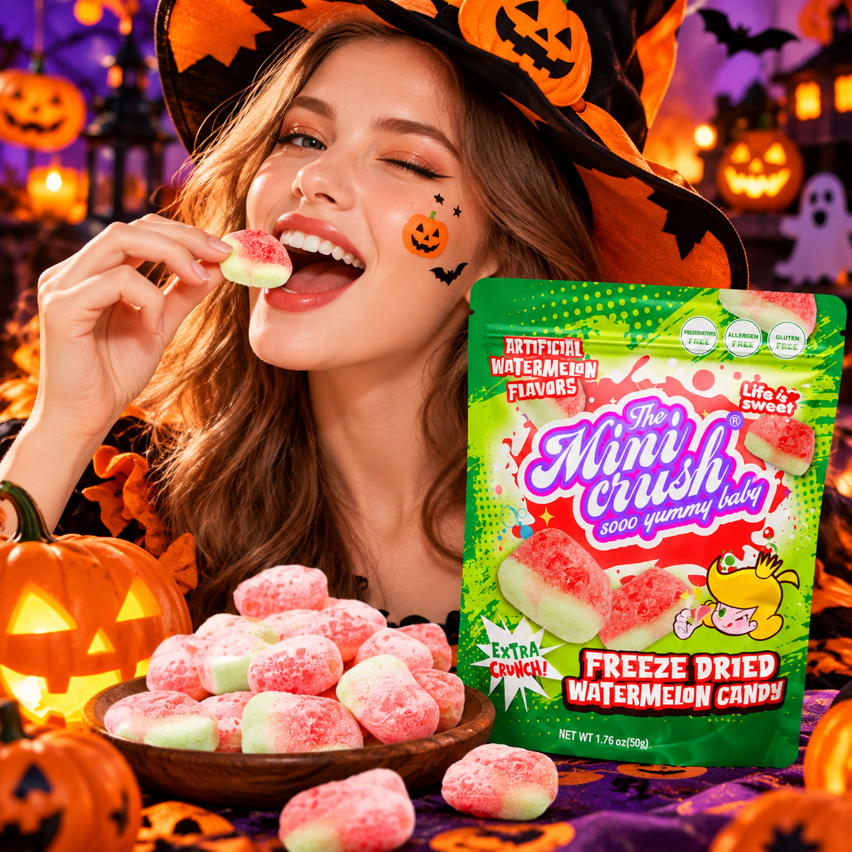 MiniCrush Freeze-Dried Watermelon Candy – 2 × 1.76 oz Bags