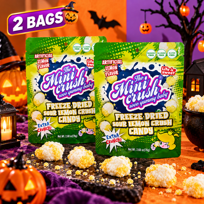 MiniCrush Freeze-Dried Sour Lemon Candy – 2 × 2.68 oz Bags