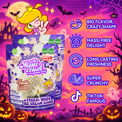 MiniCrush Freeze-Dried Vanilla Ice Cream Candy – 2 × 0.88 oz Bags