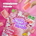 Minicrush Freeze Dried Strawberry Ice Cream Bites, No-Melt Crunchy Creamy Ice Cream Snack, Shelf-Stable Treat for Travel, Camping, and Lunchboxes